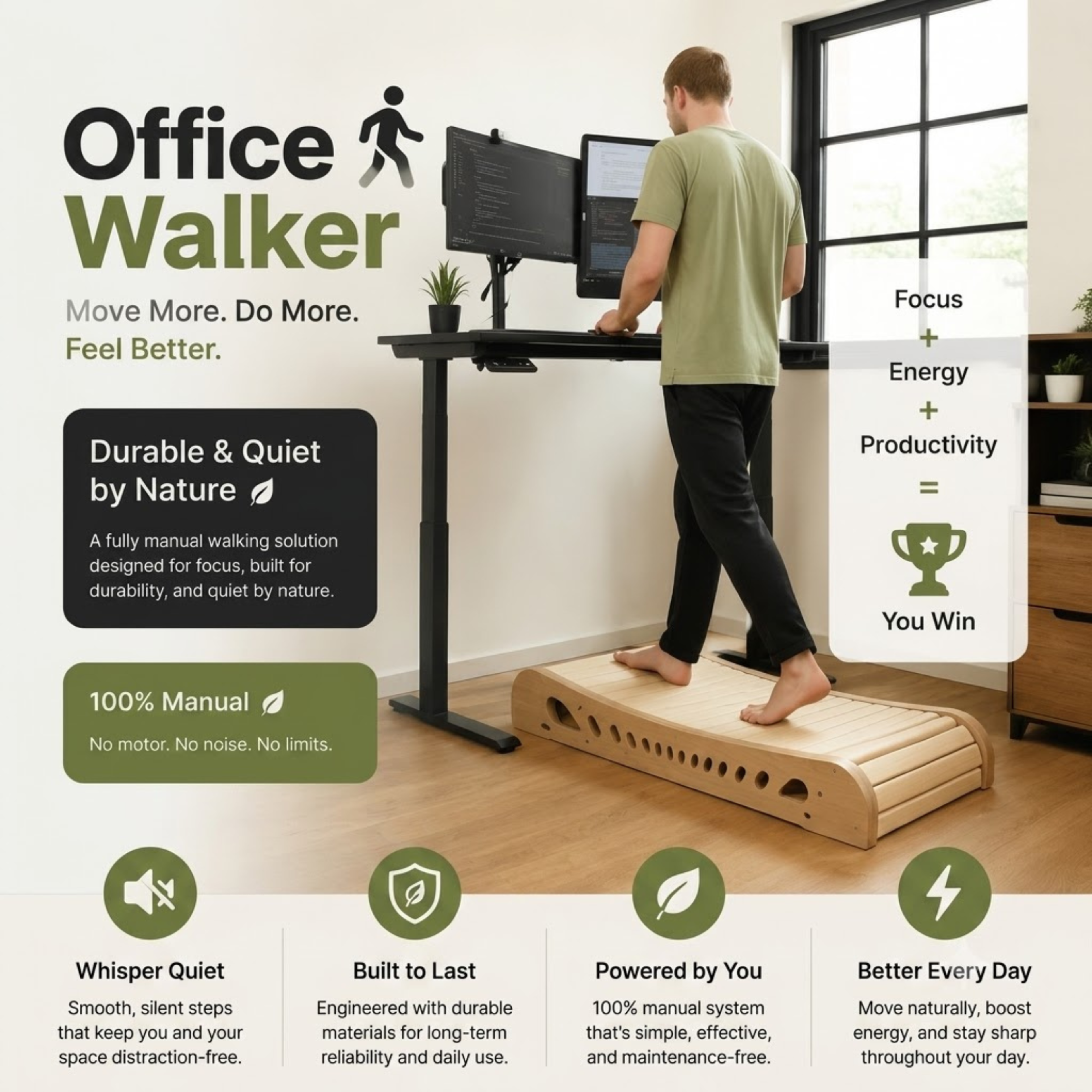 WoodStep Office Walker
